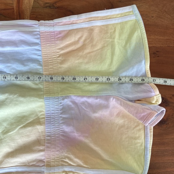 adidas romper shorts tank top iridescence ombre rainbow pink pastel girl M 10/12 - Picture 11 of 13